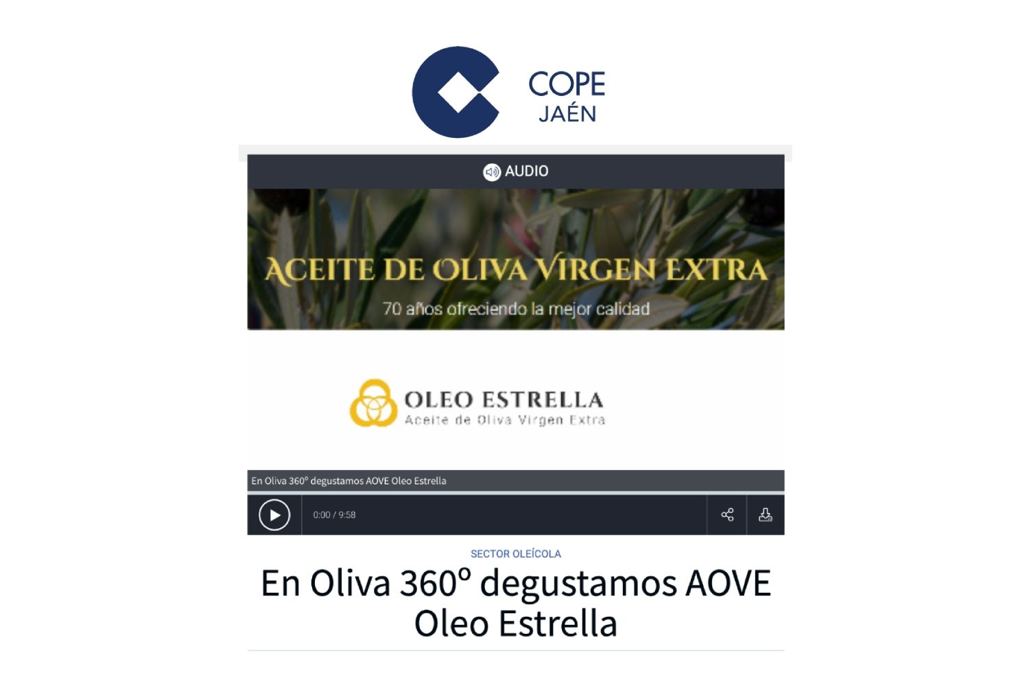 Entrevista Oliva 360º Cope Jaén